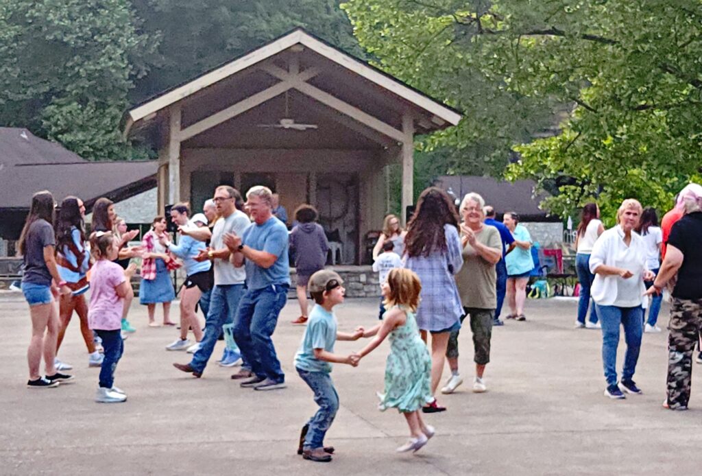 Square dancing at the Natural Bridge Hoedown pavilion