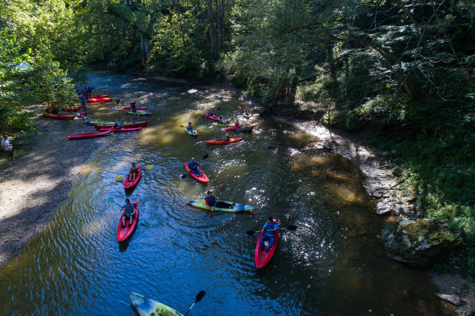 Kayakers on the Red River